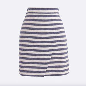 J. Crew Navy and White Striped Mini Skirt